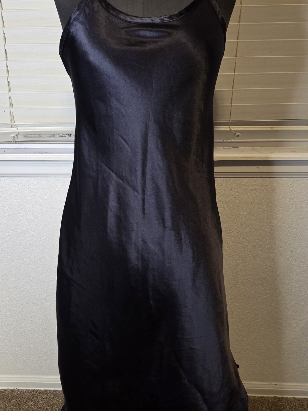 Gilligan & O'Malley Black Satin Slip Chemise